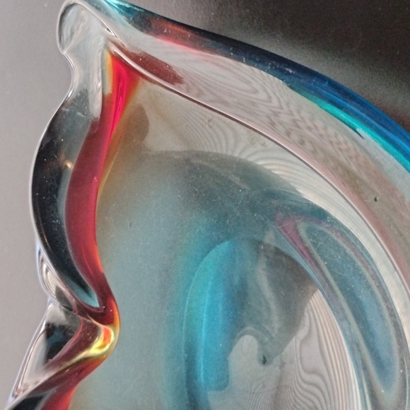 Vintage Murano Italian Glass MCM Console Bowl